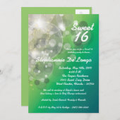 12x18 Glitz Glimmer Sweet 16 Geburtstag Einladung (Vorne/Hinten)
