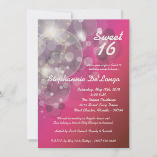 12x18 Glitz Glimmer Sweet 16 Geburtstag Einladung