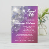 12x18 Glitz Glimmer Sweet 16 Geburtstag Einladung (Stehend Vorderseite)