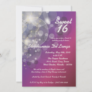 12x18 Glitz Glimmer Sweet 16 Geburtstag Einladung