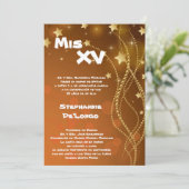 12x18 Glitz Glitzer Quinceanera Geburtstagseinladu Einladung (Stehend Vorderseite)