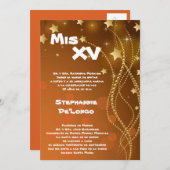 12x18 Glitz Glitzer Quinceanera Geburtstagseinladu Einladung (Vorne/Hinten)