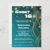 12x18 Glitz Glitzer Sweet 16 Birthday Einladung (Vorderseite)