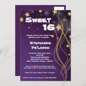 12x18 Glitz Glitzer Sweet 16 Birthday Einladung (Vorne/Hinten)
