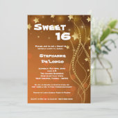 12x18 Glitz Glitzer Sweet 16 Birthday Einladung (Stehend Vorderseite)