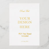 12x18" Gold Foil Einladungskarte Folieneinladung (Vorderseite)