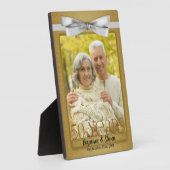 12x18 Golden 50th Wedding Anniversary Foto Fotoplatte (Seite)