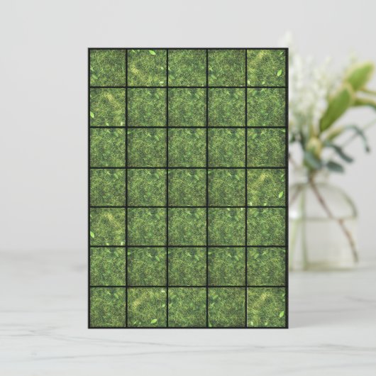 12x18 Grass Paper Gridmap Einladung (Stehend Vorderseite)