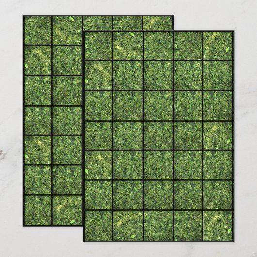 12x18 Grass Paper Gridmap Einladung (Vorne/Hinten)