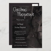 12x18 Gray Masquerade Weihnachten XMAS Einladung (Vorne/Hinten)