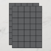 12x18 Gray Paper Gridmap Einladung (Vorne/Hinten)