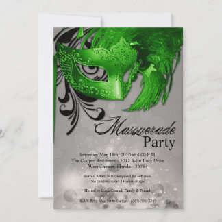 12x18 Green Masquerade Sweet 16 Geburtstag Einladu Einladung
