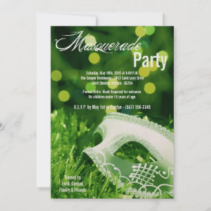 12x18 Green Masquerade Sweet 16 Geburtstag Einladu Einladung
