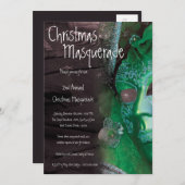 12x18 Green Masquerade Weihnachten XMAS Einladung (Vorne/Hinten)