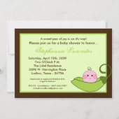 12x18 Green Sweet Pea in Pod Baby Dusche Einladung (Vorderseite)