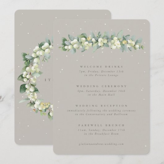 12x18 Greige Snowberry+Eukalyptus Wedding Tour (Vorne/Hinten)