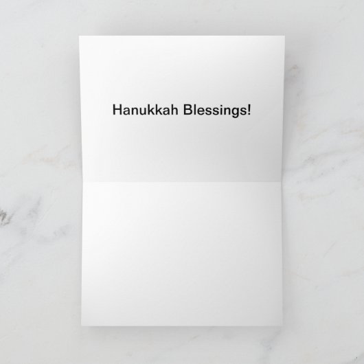 12x18 Grußkarte. Happy Hanukkah Löwe Dankeskarte (Innenseite)