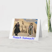 12x18 Grußkarte. Happy Passover. loris/monkey/ Dankeskarte (Vorderseite)