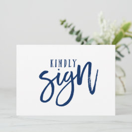 12x18 Guest Book Sign | Pinselkalligraphie (Marine