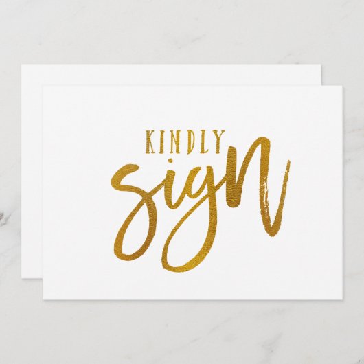 12x18 Guest Book Sign | Pinselstriche für Script-I (Vorne/Hinten)