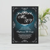 12x18 hängende Ahle Quinceanera Einladung (Stehend Vorderseite)