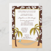 12x18 Hawaiian Hammock Toucan Babydusche Einladung (Vorne/Hinten)