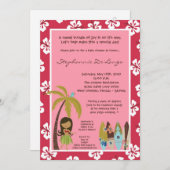 12x18 hawaiische Luau tropische Einladung (Vorne/Hinten)