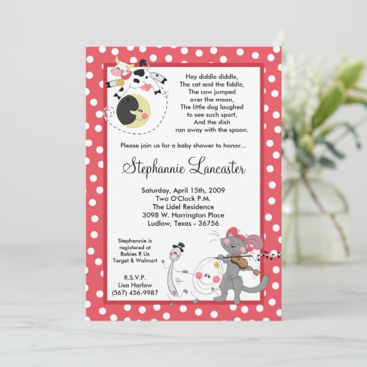 12x18 he Diddle Didd Einladung (Stehend Vorderseite)