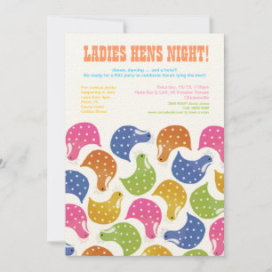 12x18 Hens Night Junggeselinnen-Abschied Wedite Ei Einladung
