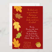 12x18 Herbst Herbstlaub Erntedank Einladung (Vorne/Hinten)