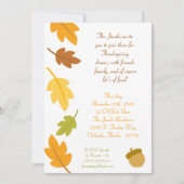 12x18 Herbst Herbstlaub Erntedank Einladung (Vorderseite)