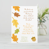 12x18 Herbst Herbstlaub Erntedank Einladung (Stehend Vorderseite)