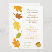 12x18 Herbst Herbstlaub Erntedank Einladung (Vorne/Hinten)