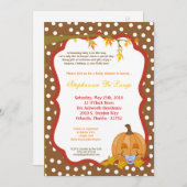 12x18 Herbst Pumpkin Kinderdusche Einladung (Vorne/Hinten)