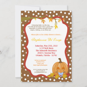 12x18 Herbst Pumpkin Kinderdusche Einladung