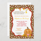 12x18 Herbst Pumpkin Kinderdusche Einladung (Vorne/Hinten)