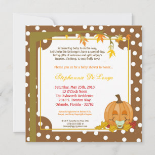 12x18 Herbst Pumpkin Kinderdusche Einladung