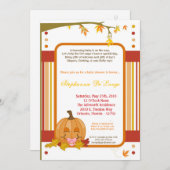 12x18 Herbst Pumpkin Kinderdusche Einladung (Vorne/Hinten)