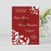 12x18 hochrotes einladung (Stehend Vorderseite)