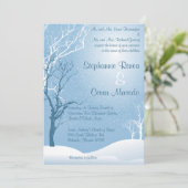 12x18 Hochzeit Einladung Winterschneebaum (Stehend Vorderseite)