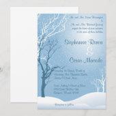 12x18 Hochzeit Einladung Winterschneebaum (Vorne/Hinten)
