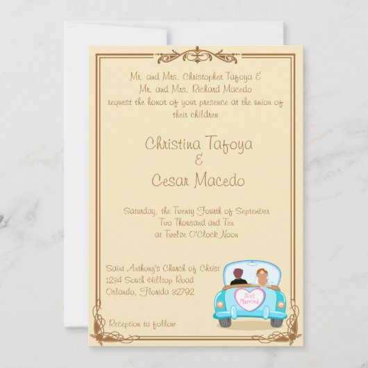 12x18 Hochzeitseinladung got nur Verheirateten Paa Einladung (Vorderseite)