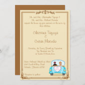 12x18 Hochzeitseinladung got nur Verheirateten Paa Einladung (Vorne/Hinten)