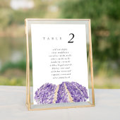 12x18" Hochzeitssitzkarte für Wasserfarben-Lavende