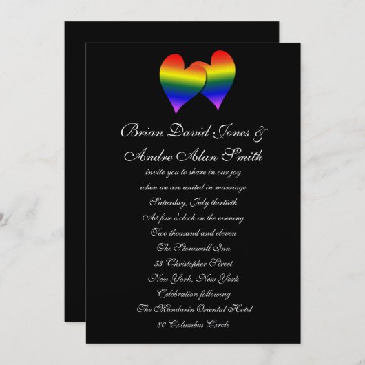 12x18 homosexueller Stolz-metallisches Papier des Einladung (Vorne/Hinten)