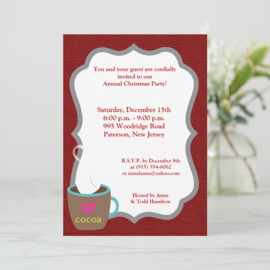 12x18 Hot Cup of Coco Einladung (Stehend Vorderseite)