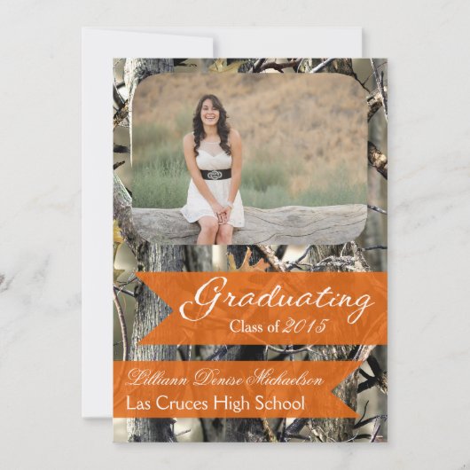 12x18 Hunters Camouflage Camouflage Senior Ankündi Ankündigung (Vorderseite)