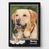 12x18 Inch Pet Memorial Foto mit Golden Retriever Fotoplatte (Vorderseite)
