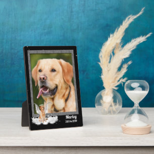 12x18 Inch Pet Memorial Foto mit Golden Retriever Fotoplatte