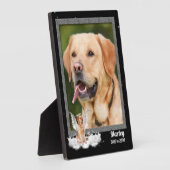 12x18 Inch Pet Memorial Foto mit Golden Retriever Fotoplatte (Seite)